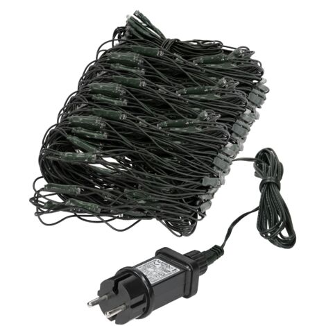 ECD Germany Cadena de Luces 1,5 x 3 m de Longitud 320 LED Guirnalda de Luz Blanco Cálido Iluminación Navideña Interior Exterior IP-44 Adorno Cortina de Luz Ideal para Árbol de Celebración Navidad