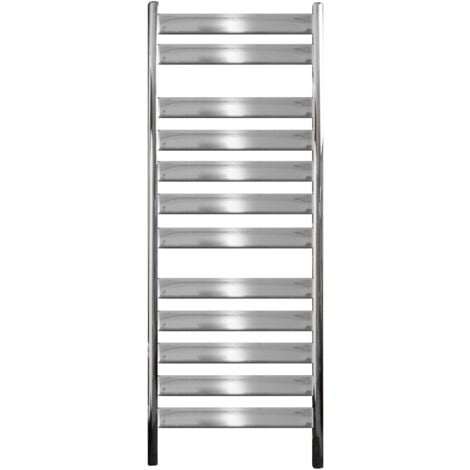 ECD Germany Design Badheizkörper Tharr - 500 x 950 mm - Chrom - Designheizkörper Paneelheizkörper Flachheizkörper Heizkörper Handtuchwärmer Handtuchtrockner Wandheizung Heizung Radiator