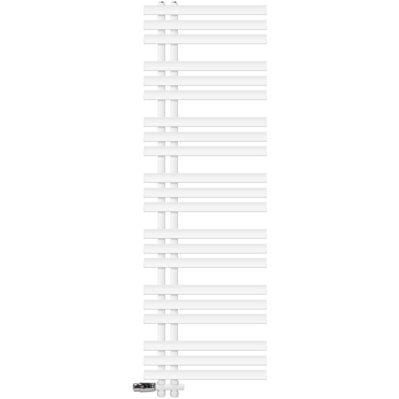 Luxebath - Radiateur de Salle de Bain Iron em 500x1600 mm Blanc Raccord Central au Bas avec Garniture de Raccordement Forme Passage au Sol et