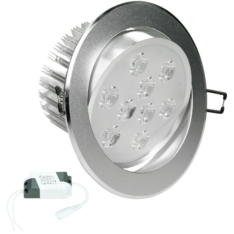 

Foco empotrable LED 9W 230V - Redondo Ø13,5cm - 668 lúmenes - Blanco frío 6000K - Luminaria empotrada Foco empotrado Lámpara Spot [Clase energética