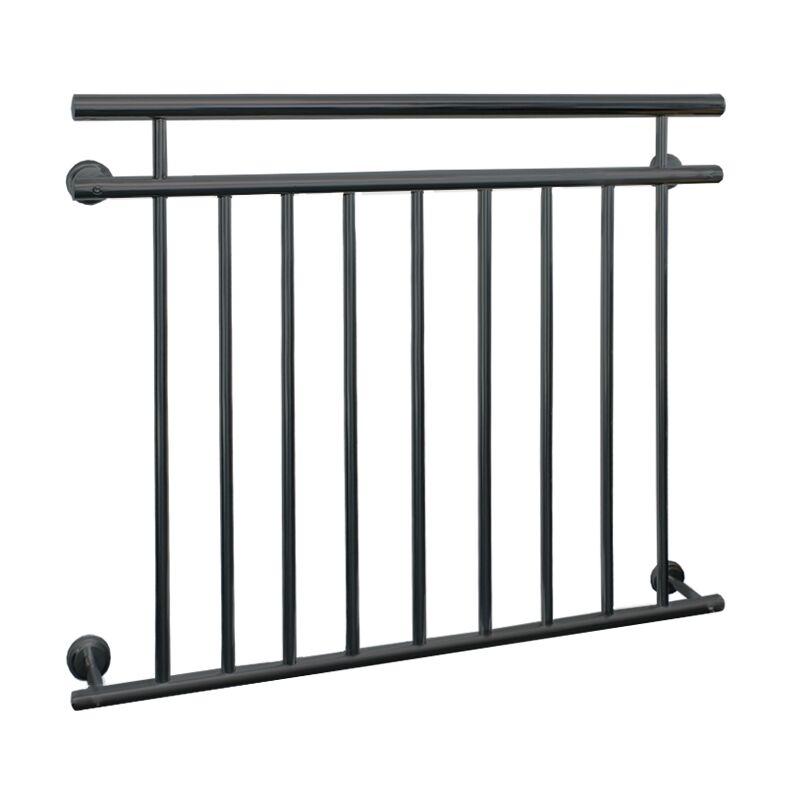 ECD Germany Französischer Balkon 128 x 90 cm | mit 9 Füllstäben