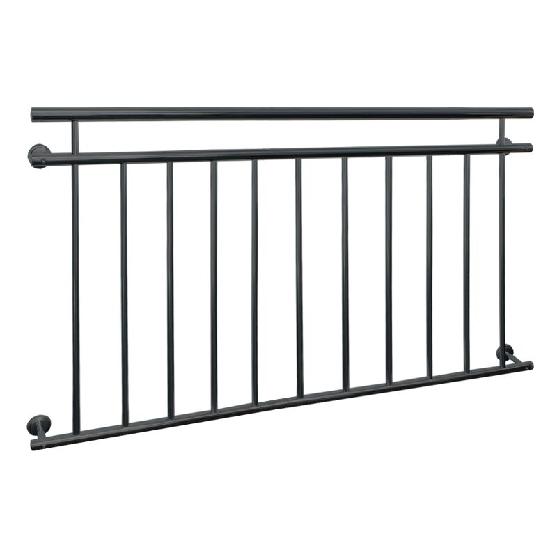 Ecd Germany - Französischer Balkon 90x156 Cm Mit 11 Füllstäben, Anthrazit Matt & Rau, Stahl Pulverbeschichtet, Balkongeländer Stabgeländer