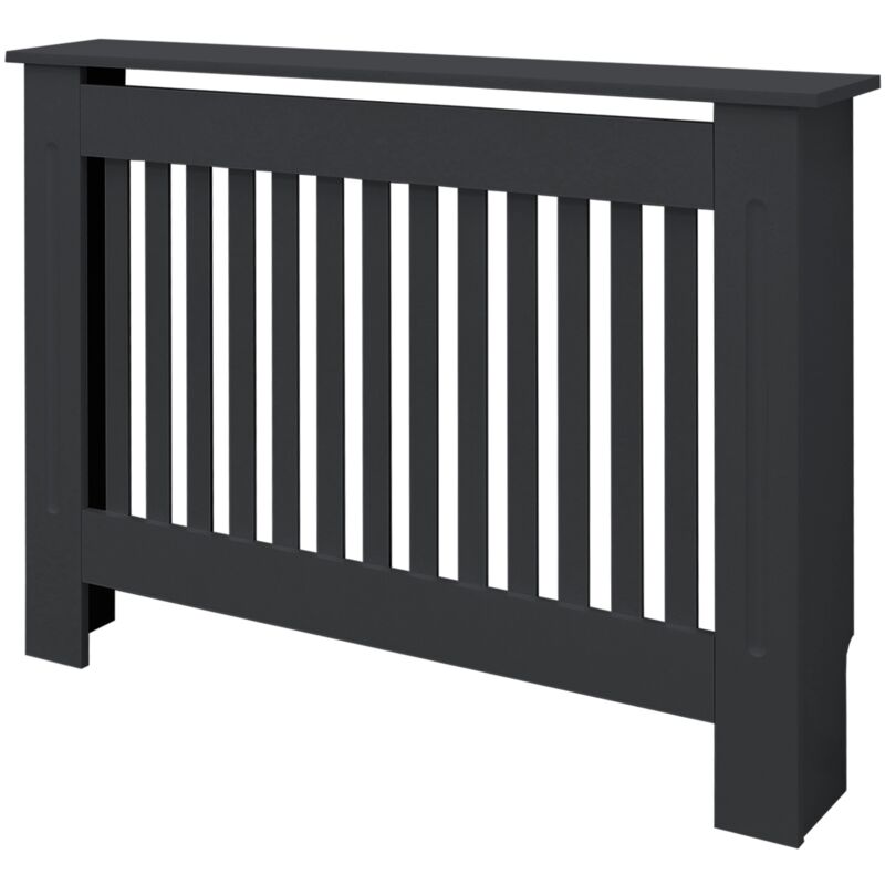 Ml-Design Ecd Germany Heizkörperverkleidung Landhausstil 112x19x82cm Anthrazit Aus Mdf Lackiert Für Schlafzimmer Wohnzimmer Heizungsverkleidung