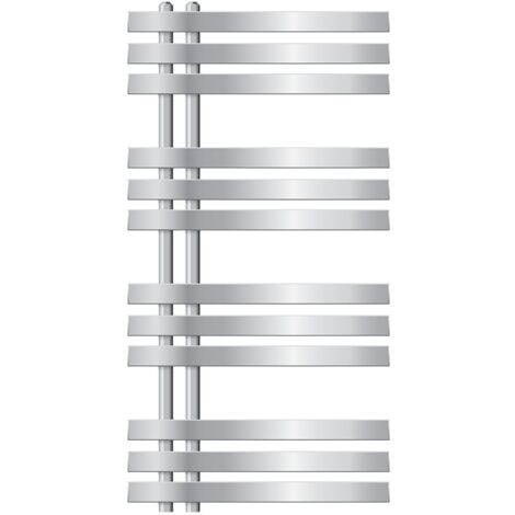 ECD Germany Iron EM Design Badheizkörper - 500 x 1000 mm - Chrom - Designheizkörper Paneelheizkörper Heizkörper Handtuchwärmer Handtuchtrockner Heizung