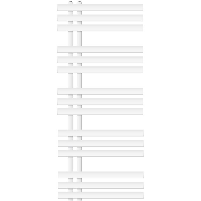 Ecd Germany Iron em Design Radiateur Sèche-Serviettes - 500 x 1200 mm - Blanc - Radiateur Salle de Bain - Sèche Serviette Chauffant