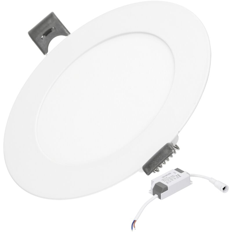 

Lámpara de techo empotrable redonda 6W - Blanco frío 6500K - 339 lúmenes Ø12cm - panel ultradelgado de techo - Ecd Germany