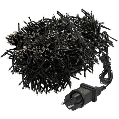 ECD Germany LED Büschel Lichterkette 14,5m 2016 LEDs Warmweiß, Strombetrieb, IP44 Wasserdicht, Innen/Außen, Weihnachtsbeleuchtung Weihnachtsbaum Cluster Lichterkette Büschellichterkette Büschelkette