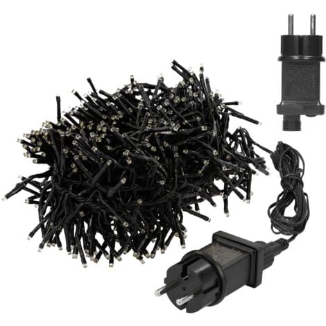 ECD Germany LED Cluster Lichterkette 768 LEDs 5,5m Warmweiß, IP44 Wasserdicht Innen/Außen, Strombetrieben, Weihnachtsdeko Clusterlichterkette Büschellichterkette Weihnachtsbeleuchtung Büschellkette