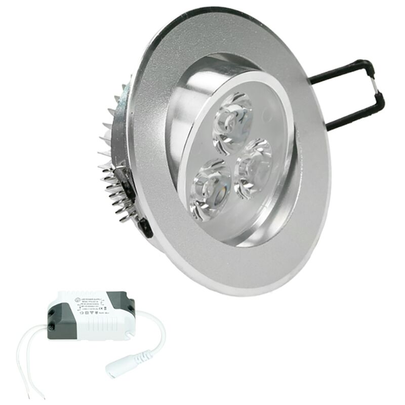 

LED-Foco empotrable LED 3W 230V - Redondo 8,2 mm - 226 lúmenes - Blanco frío 6000K - Luminaria empotrada Foco empotrado Lámpara de techo Lámpara Spot