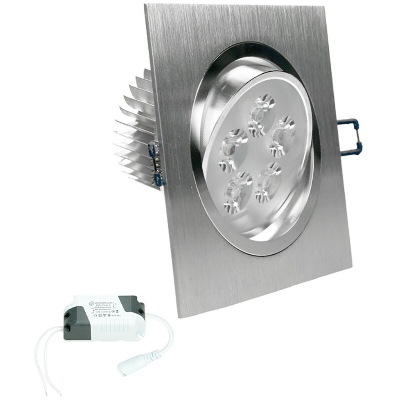 

LED Spot 5W 230V - IP44 - Cuadrado 120 x 120 mm - 334 lúmenes - Blanco cálido 3000K - Giratorio 30 ° - LED empotrable - Ecd Germany