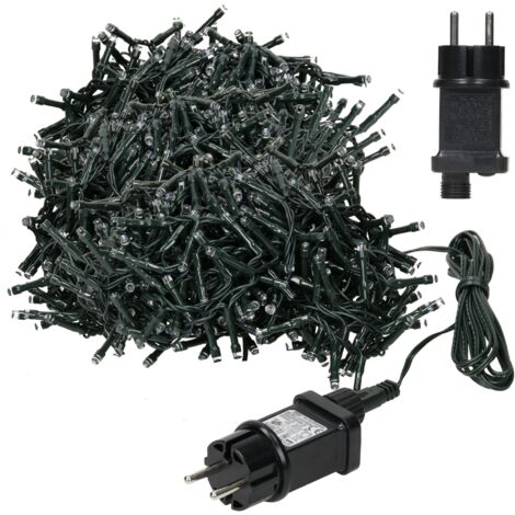 ECD Germany Luci di Natale LED 36 m 1800 LED Multifunzione 8 Modalità con Timer Luci Natalizie per Interni ed Esterni Impermeabili IP44 Catena Luminosa a Grappolo per Albero di Natale 230V con Spina