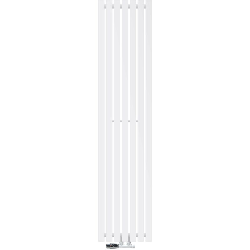 Luxebath Ecd Germany Design Paneelheizkörper Stella Mittelanschluss 370 X 1600 Mm Weiß Mit Anschlussgarnitur Inkl. Thermostat Eck Wand, Flach, Einlagig,