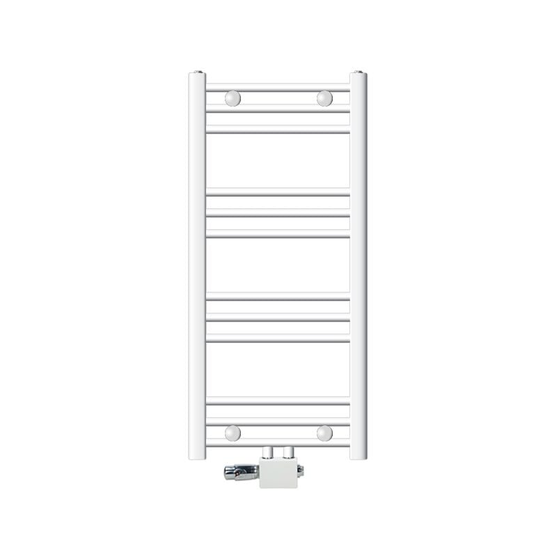 

Ecd Germany - Radiador calefactor blanco para baño 400 x 800 mm inclute kit de montaje 5 niveles ajustables