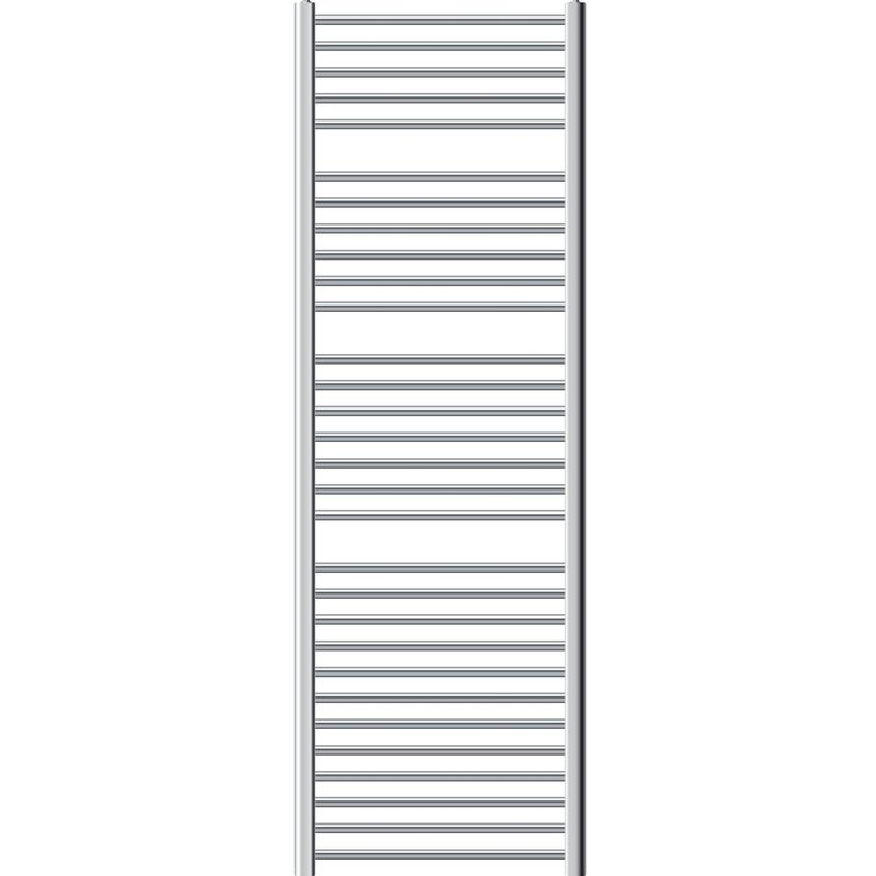 

ECD Germany Radiador Calentador de toallas radiador de baño en acero cromado - 600 x 1800 mm - Cromo - Recto con conexión lateral - Toallero