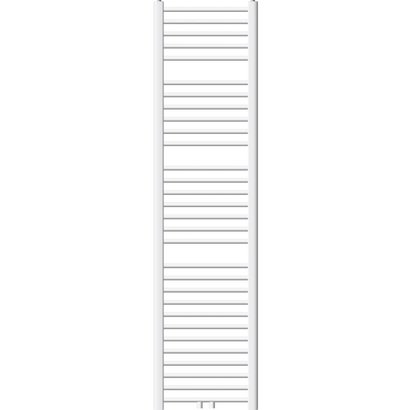 

Radiador de baño - 400 x 1800 mm - blanco - curvado - con conexión central - Secador de toallas - Ecd Germany