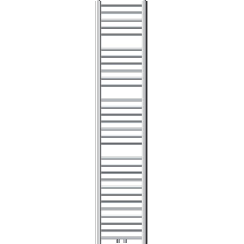 

ECD Germany Radiador de toallas - 300 x 1800 mm - cromado - recto con cierre central - radiador calentador de toallas Secador de toallas
