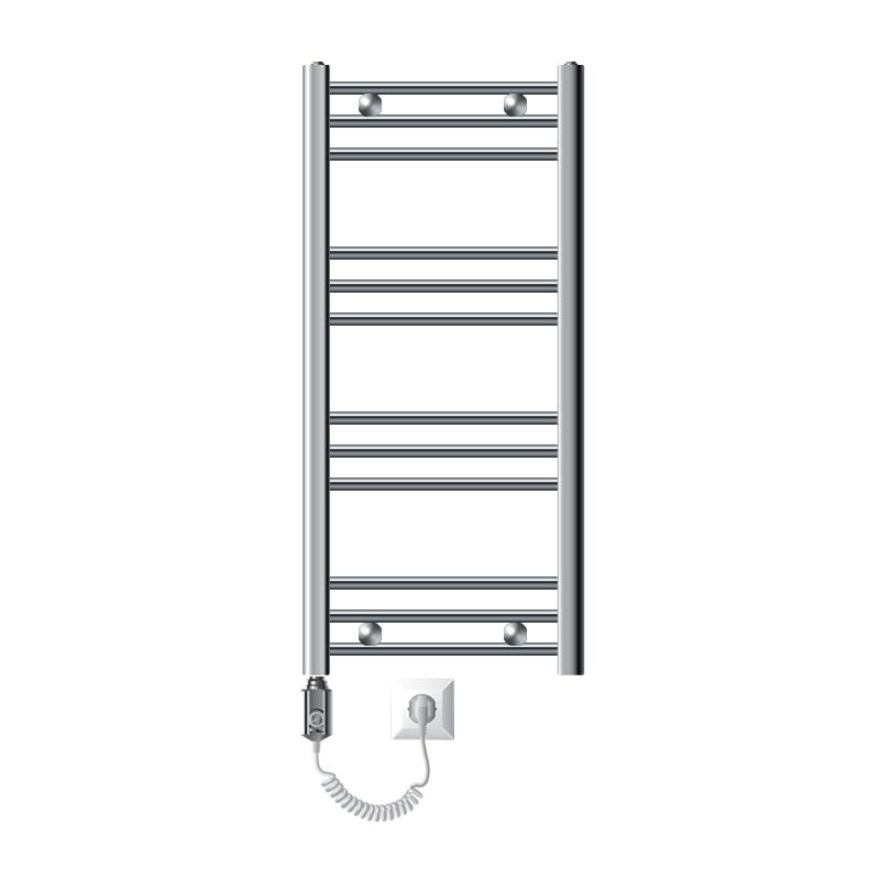 

ECD Germany Radiador eléctrico para baño - 600W - 400 x 800 mm - Cromo - Diseño plano - con conexión lateral - Calentador de toallas eléctrico