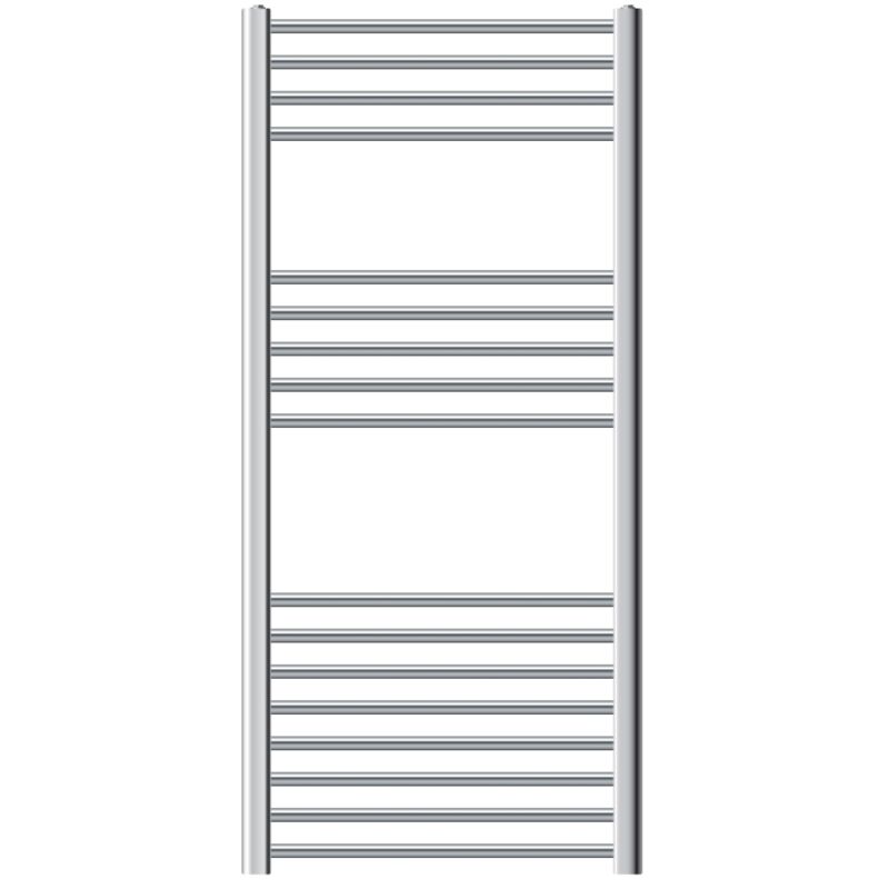 

Radiador toallero de baño - 600 x 1200 mm - Cromo - Plano - con conexión lateral - Radiador Calentador Decorativo Plano - Ecd Germany