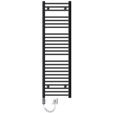 Radiateur sèche-serviettes électrique 900 W noir thermostat électroniq – Le  Monde du Bain