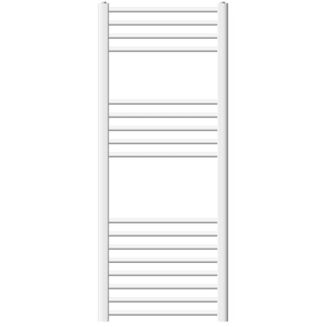 Ecd Germany – Radiateur sèche-serviettes courbé 500 x 1200 mm – Raccordement latéral – Sortie de chaleur 558W – Pour salle de bain – Blanc