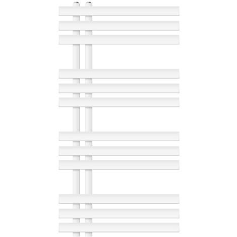 Ecd Germany – Radiateur sèche-serviettes électrique 500 x 1000 mm – Puissance 307W – Connexion latérale – Kit de montage mural inclus – Pour salle de bain