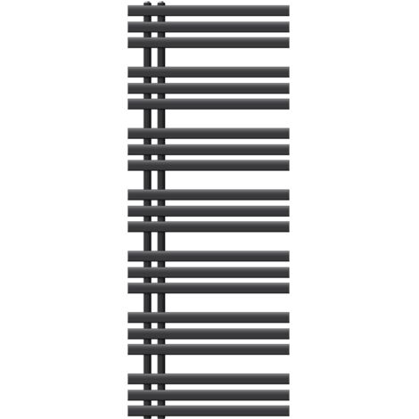 Ecd Germany – Radiateur sèche-serviettes électrique 600 x 1600 mm – Puissance 630W – Couleur anthracite – Connexion latérale – Kit montage mural inclus