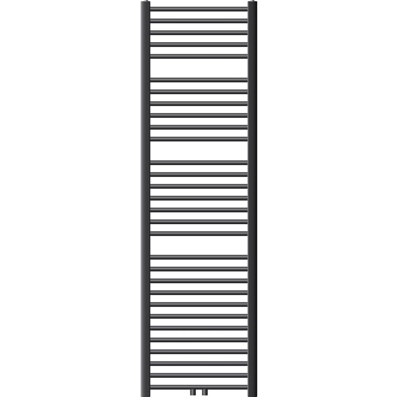 

ECD Germany Sahara Radiador de toallas - 500 x 1800 mm - Antracita - curvado con conexión central - Secador de toallas
