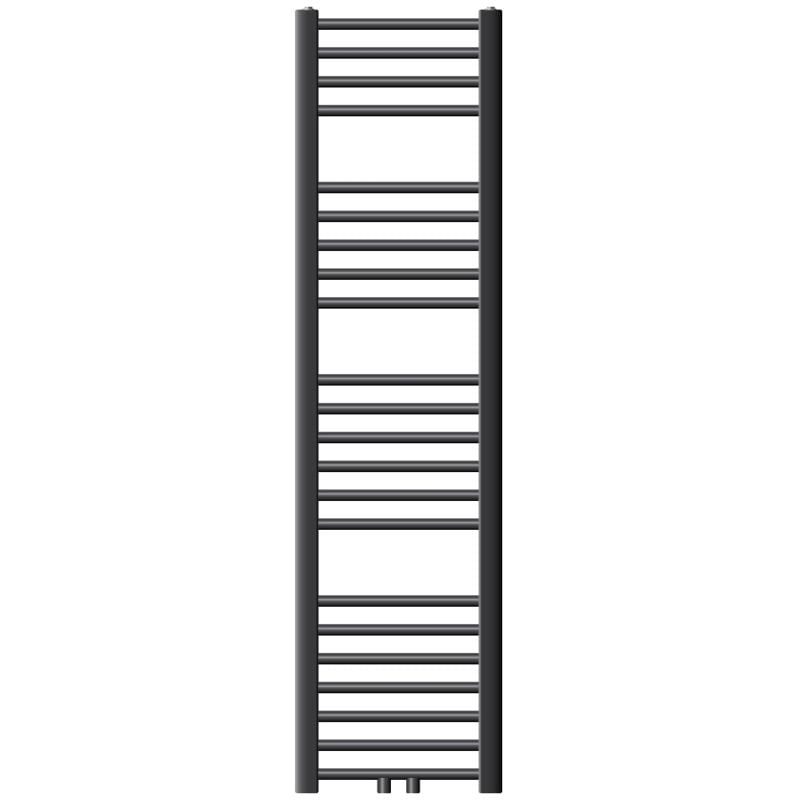 Luxebath - ecd Germany Radiateur Sèche-Serviettes Sahara - 300 x 1400 mm - Anthracite - Droit avec Raccordement Central - Radiateur Sèche Serviette