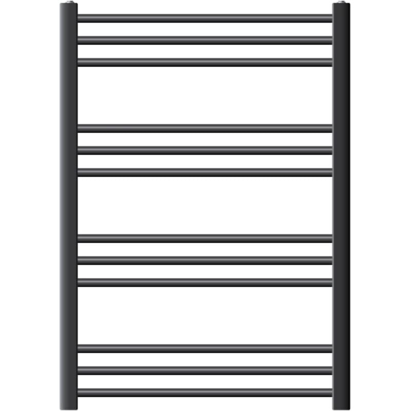 Ecd Germany Sèche-serviettes de salle de bain Sahara - 750 x 800 mm - anthracite - droit avec raccordement latéral - radiateur sèche-serviettes