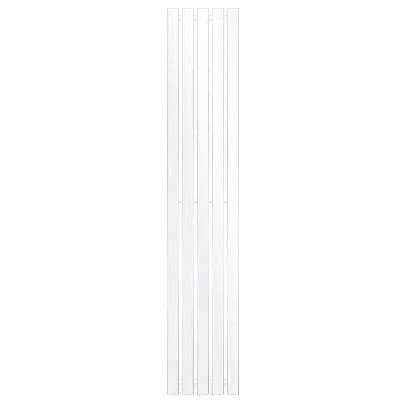 Radiateur Stella Non Électrique - 260 x 1800 mm - Blanc - Connexion Central - sans Kit de Raccordement - Design Panneau Plat - avec Kit Montage Mural