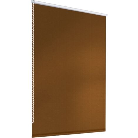 ECD Germany Store enroulant occultant 70 x 150 cm Store pour la protection solaire Klemmfix sans perçage fixation simple avec serrage Matériel de montage inclus Couleur Marron