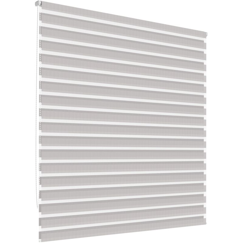 Ecd Germany - Store Enrouleur Double 65x150 cm, Gris Clair, Klemmfix, Sans Perçage, Supports De Serrage, Pare-Soleil Fenêtres et Portes, Store