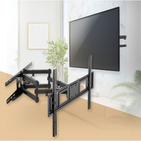 Support TV mural universel KITYTETY fixe slim - pour TV 26 à 65 (66 à  165cm) Inclinable - 60kg Max - Vesa 400x400mm