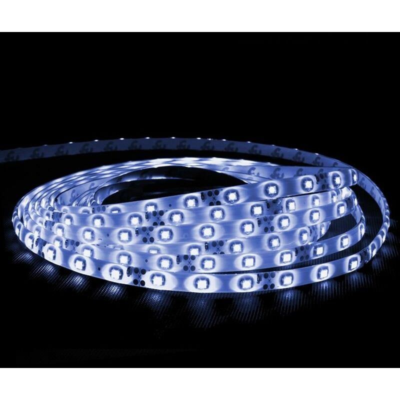 

Tira de 60 LED impermeable 5m + fuente de alimentación 2A + Cinta impermeable empotrable Azul - Ecd Germany