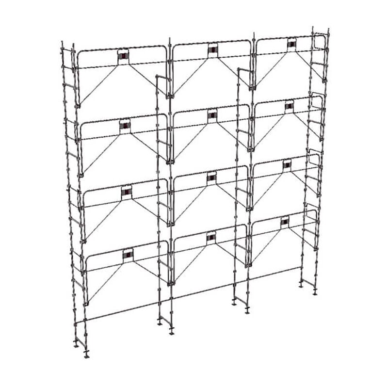 Matisère - Echafaudage fixe de façade 100m² - Structure seule + Garde-corps - DUO100GCM-S