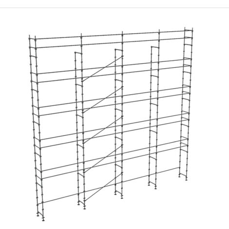Echafaudage 156m² - Structure seule + Lisses - DUO156-S