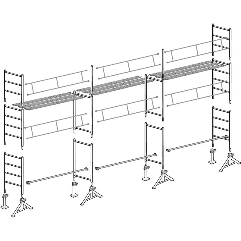 Echafaudage 49 de maçon 60 m²