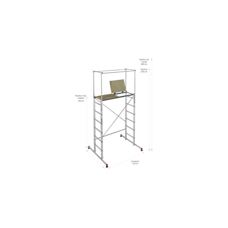 Escalux - Echafaudage aluminium c: 150 Kg Hauteur 4.1m