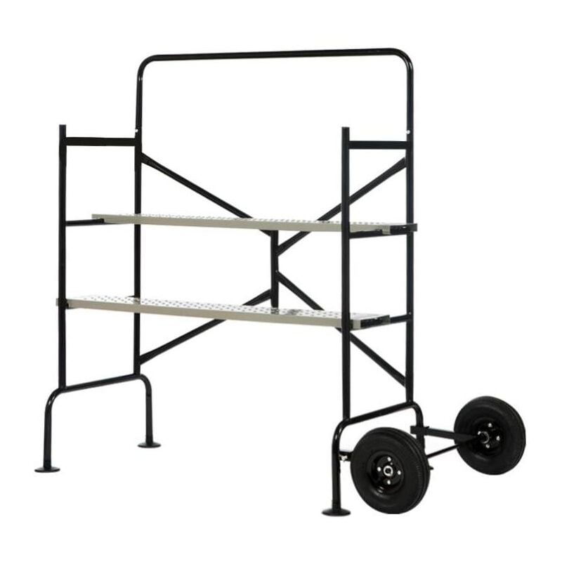 Echafaudage roulant avec garde-corps pliable et ajustable - EasyWork