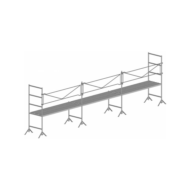 Matisère - Echafaudage de maçon 33m² - Structure seule + Planchers + Plinthes + Garde-corps - DCM-33