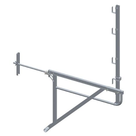 Echafaudage de toit alu avec traversée pour mur de 0,65m - DIMOS - 2350 mm