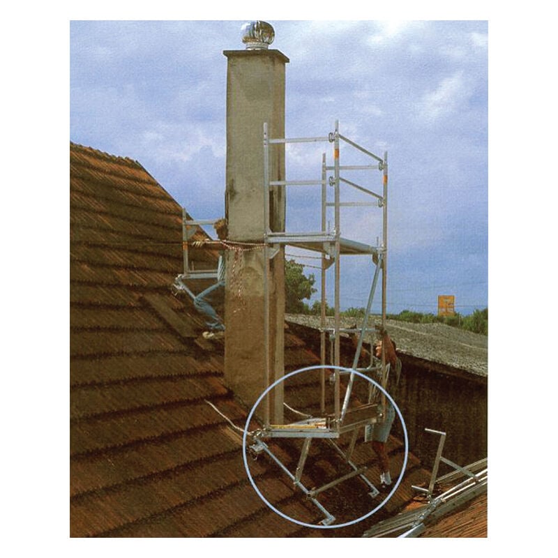 Matisère - Echafaudage de toit - Hauteur de travail maximum 4.00m - Longueur de plancher 2.45m - 6771