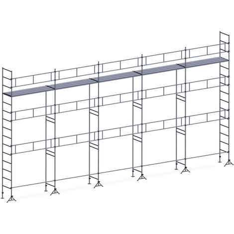 Echafaudage ES49 maçon 128 m² Garde-corps 1 niveau plancher