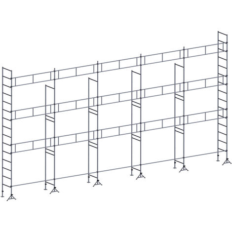 Echafaudage ES49 maçon 128 m² Garde-corps structure