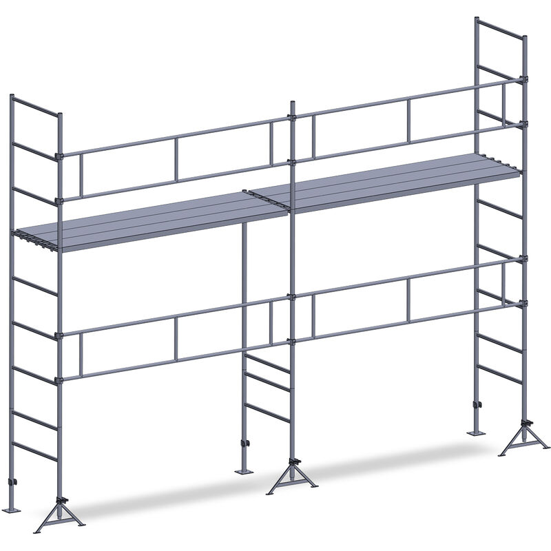 Echafaudage ES49 maçon 35 m² Garde-corps 1 niveau plancher