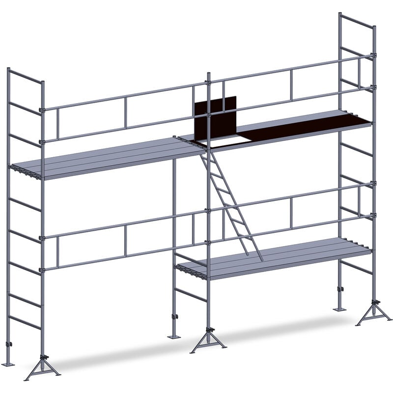 Echafaudage ES49 maçon 35 m² Garde-corps complet