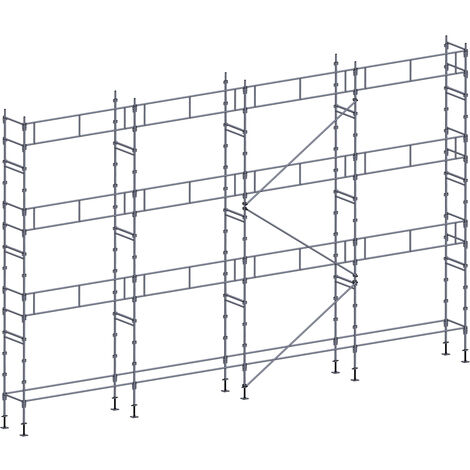 Echafaudage façadier 104 m² garde-corps