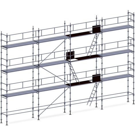 Echafaudage façadier 104 m² garde-corps planchers
