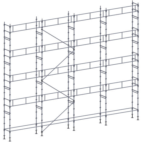 Echafaudage façadier 130 m² garde-corps