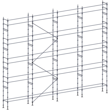 Echafaudage façadier 130 m² lisses